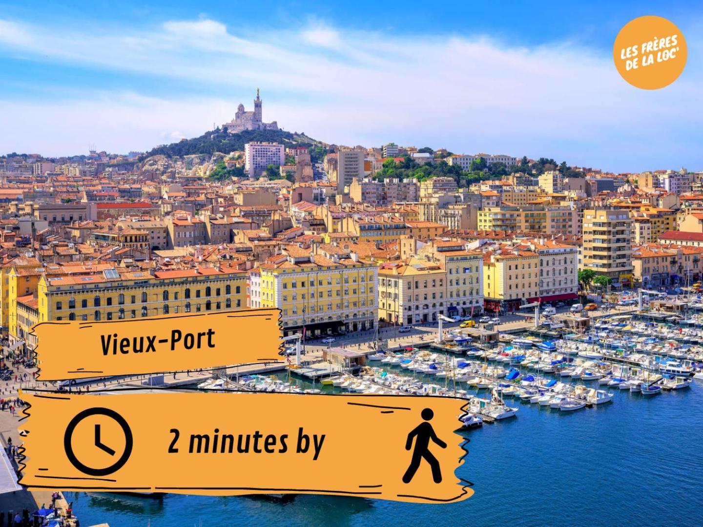 Duplex Vieux Port - Hyper Central & Climatisation - Les Freres De La Loc' Marseille Eksteriør billede